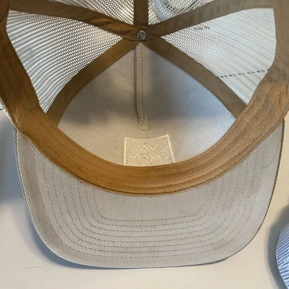 RVCA Tan and Brown Snapback Hats - Picture 7 of 7